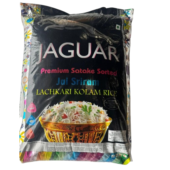 Jaguar Premium Sorted Lachkari Kolam Rice Bag, 26kg