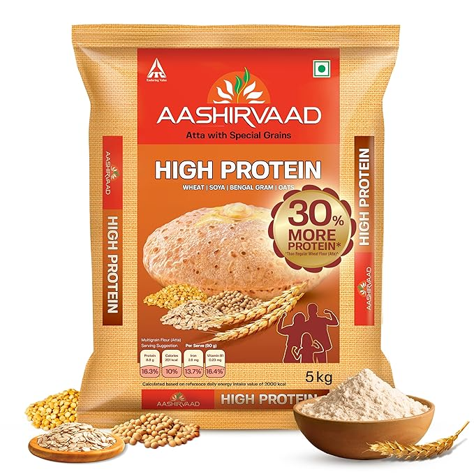 Aashirvaad Atta With High Protein Pouch, 5kg