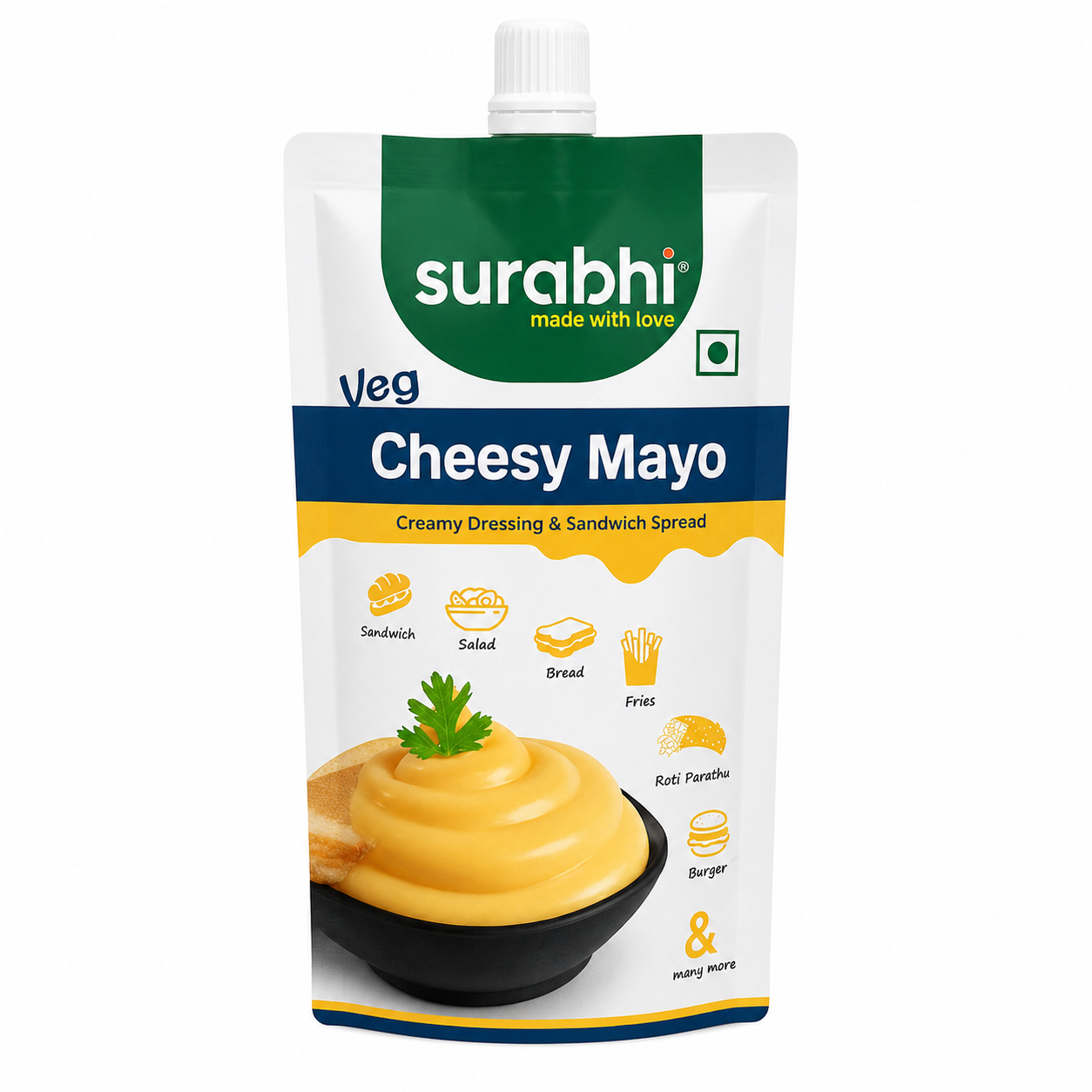 Surabhi Cheesy Mayo Pouch - Veg, 85g