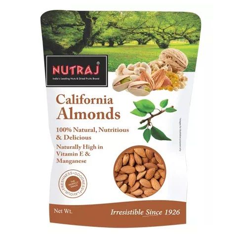 Nutraj Dry Fruits Pouch - California Almond Kernels, 500g