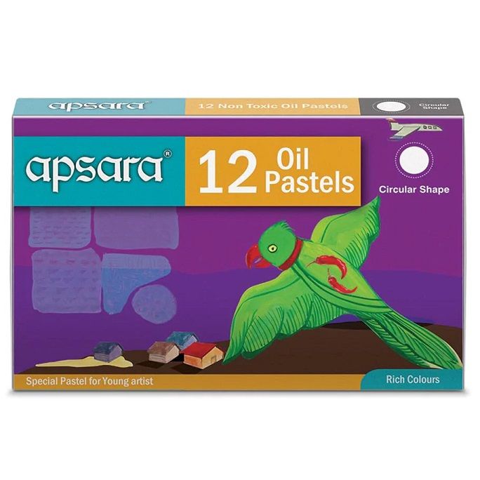 Apsara Oil Pastels, 12 Shades