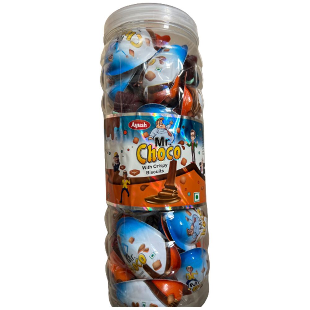 Ayush (Rs.5) Mr.Choco Crispy Biscuit Bottle (30pcs)