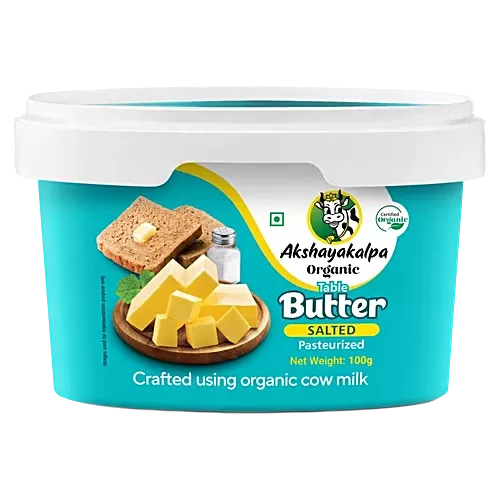 Akshayakalpa Organic Table Butter Cup - Salted, 100g