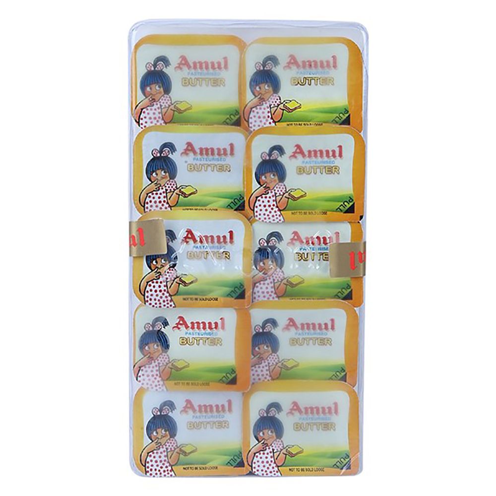 Amul Pasteurised Butter School Pack, 100g (10g x 10pc)
