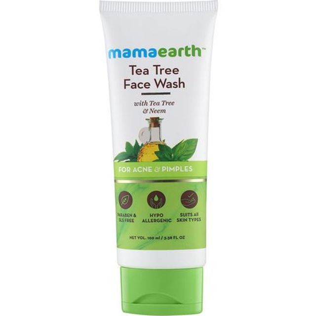 Mamaearth Tea Tree Face Wash - Acne & Pimples, 100ml