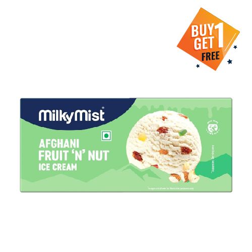 Milky Mist Ice Cream Carton - Afghani Fruit 'N' Nut, 750ml (Buy 1 Get 1 Free)
