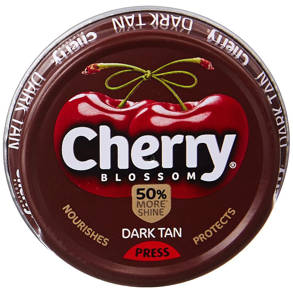 Cherry Blossom Shoe Polish - Dark Tan, 15g