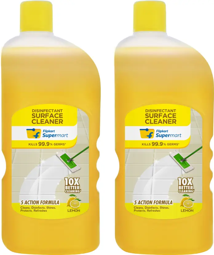Flipkart Supermart Disinfectant Surface Cleaner Can - Lemon, 625ml (Set of 2)