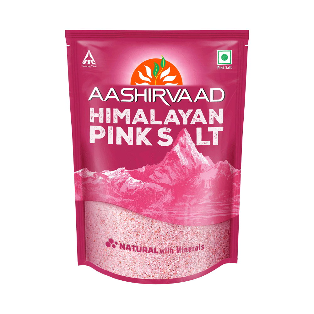 Aashirvaad Himalayan Pink Salt Pouch, 1kg