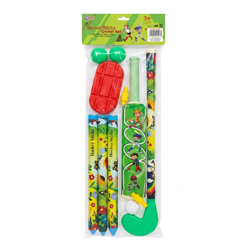 VS Sports Cricket & Hockey Toy Set for Kids, 1pc