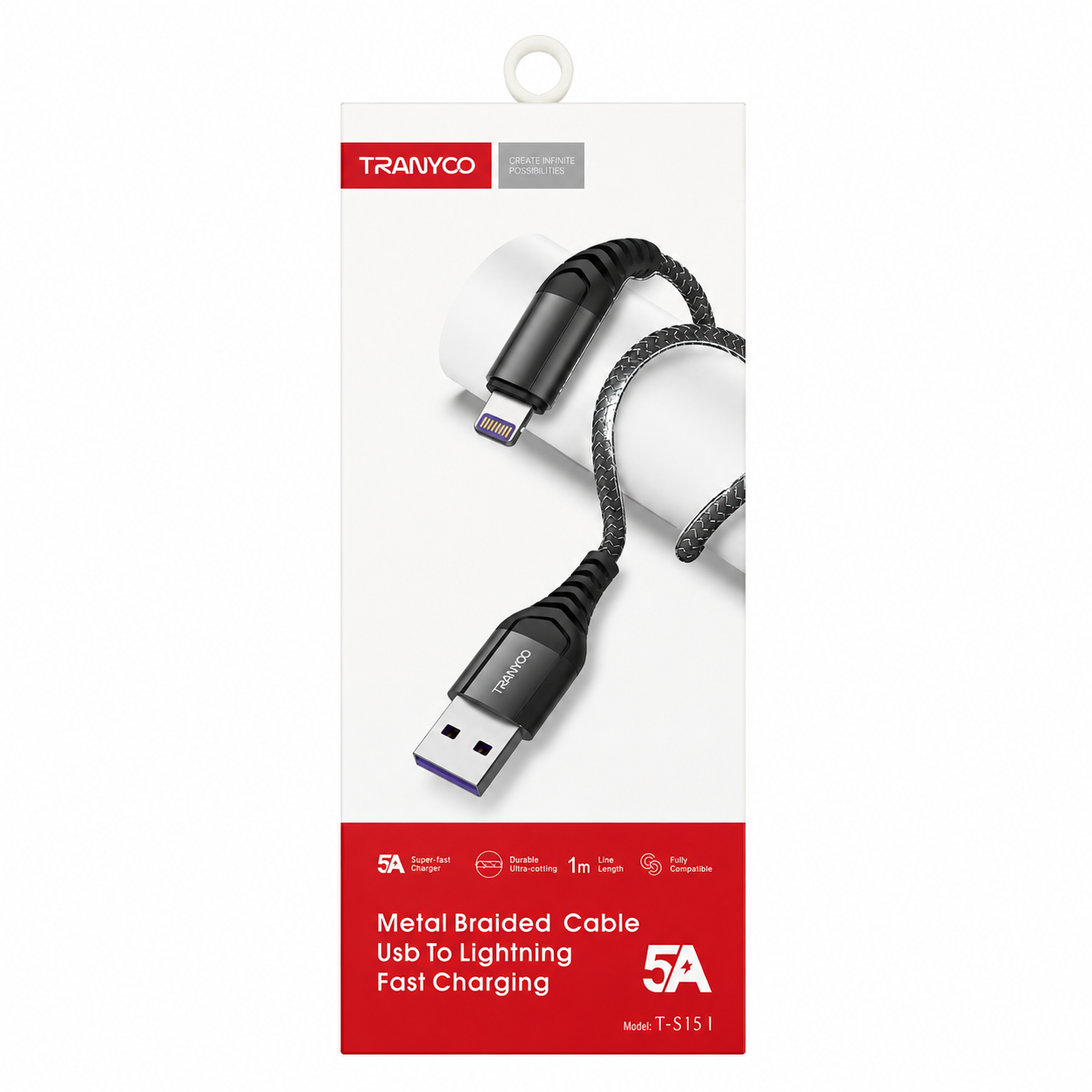 Tranyoo | T-L11 | USB to Lightning Cable Metal Braided Fast Charging