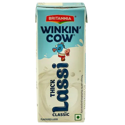 Britannia Winkin Cow Lassi Tetra Pack - Classic, 180ml