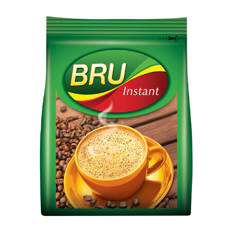 Bru 100% Instant Coffee Powder Pouch, 100g