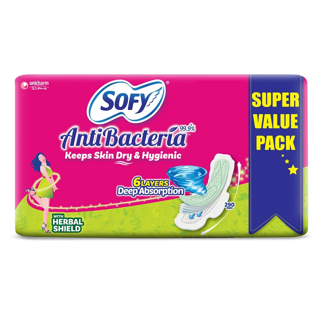 Sofy Anti Bacteria Sanitary Pad, 48pcs