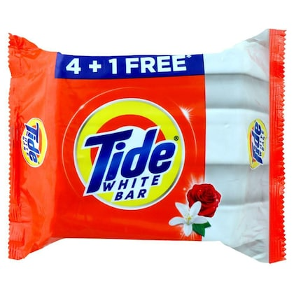 Tide White Detergent Bar Soap, 200g (Buy 4 Get 1 Free)