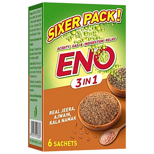 Eno Eno 3 In 1 Acidity Relief Sachet - Jeera, Ajwain & Kala Namak, 50g