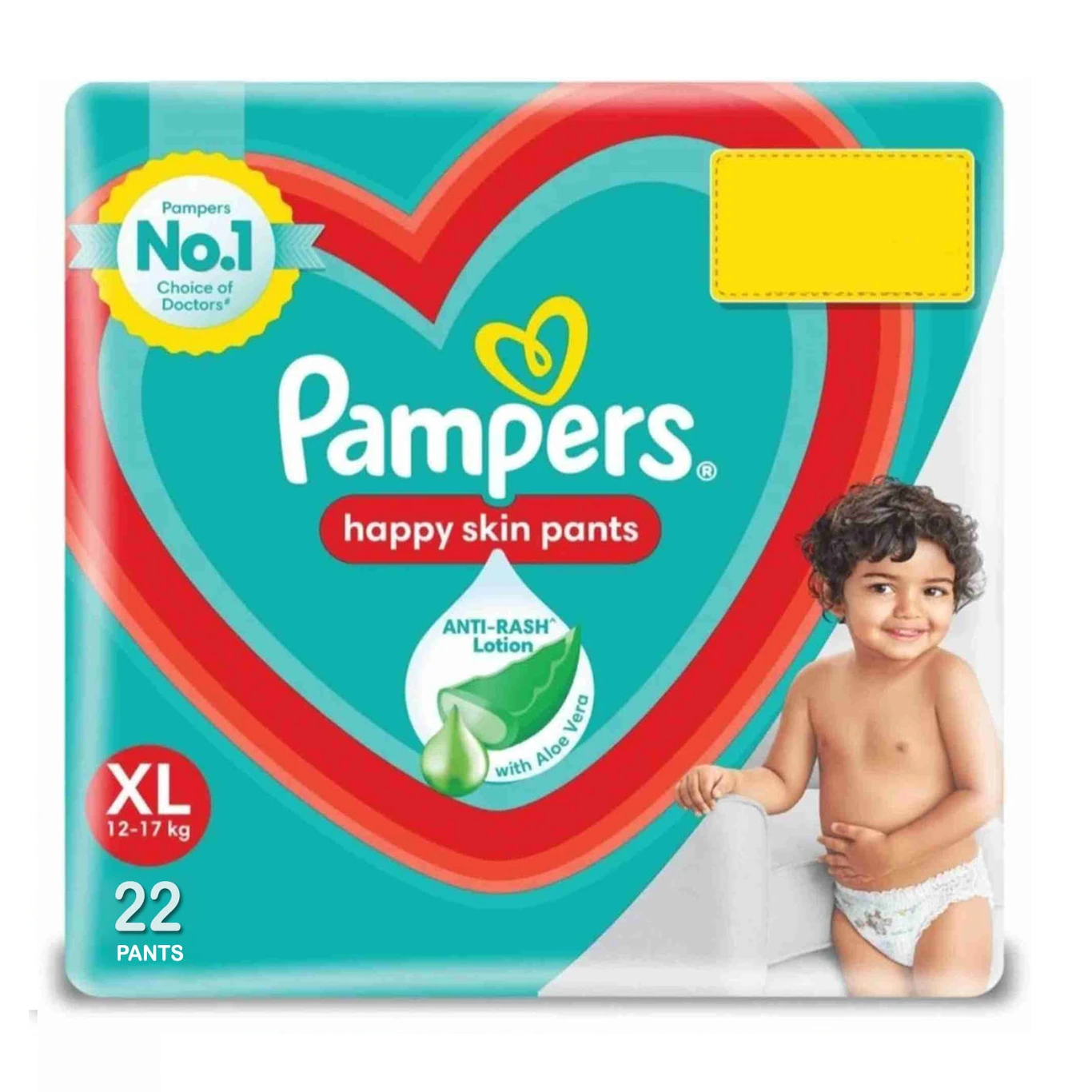 Pampers Happy Skin Baby Diaper Pants - XL, 22pc