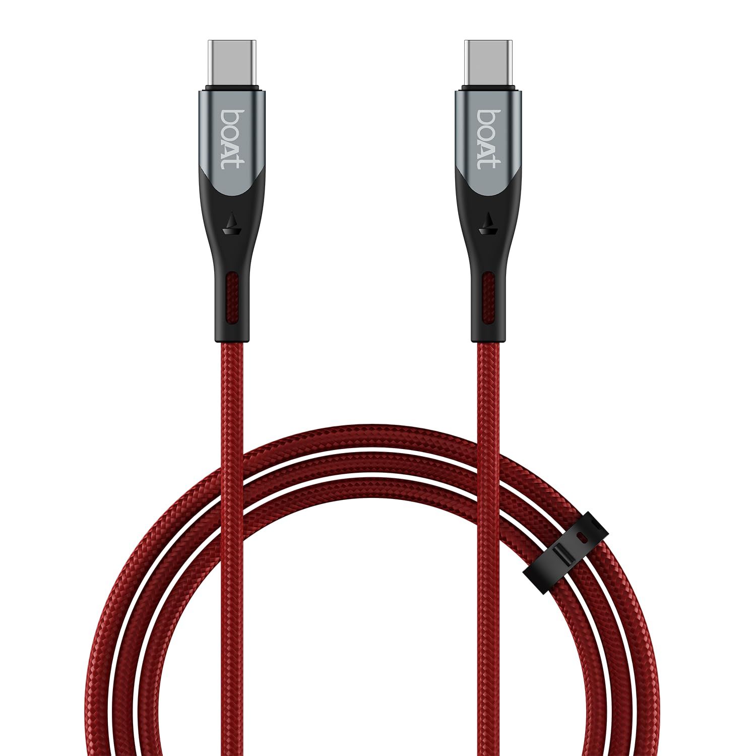 boAt Type C to Type C Fast Charging Braided Cable (1.2m, 65W, Martian Red)