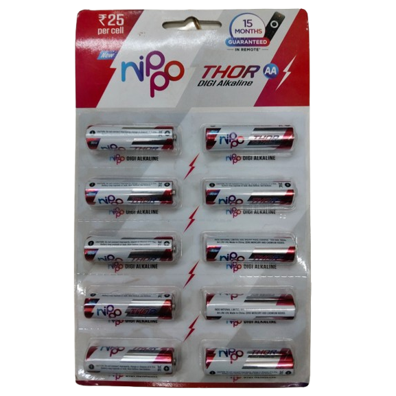Nippo Thor AA Digi Alkaline Battery, 10pc
