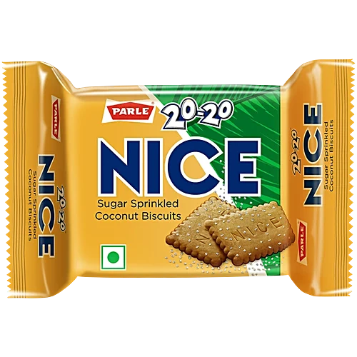 Parle 20-20 Nice sugar sprinkled coconut Biscuit, 68.7g