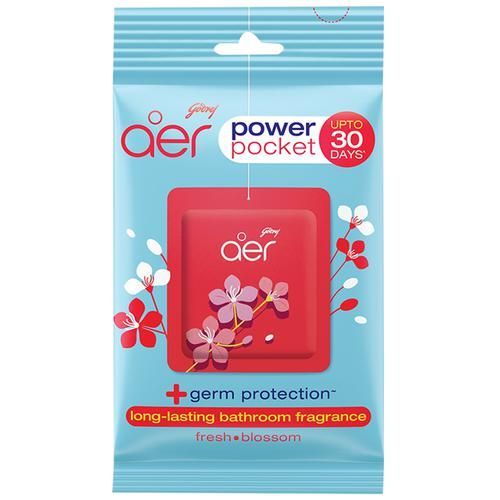 Godrej Aer Power Pocket Bathroom Fragrance - Fresh Blossom, 10g