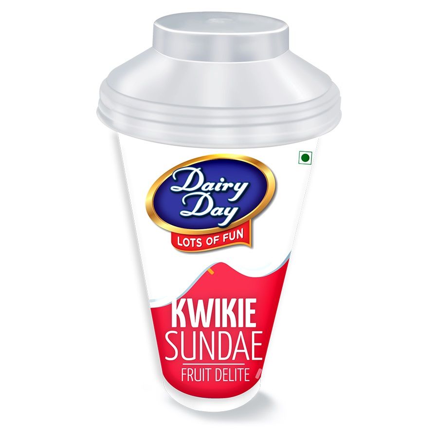 Dairy Day Kwikie Sundae Ice Cream - Fruit Delite, 125ml