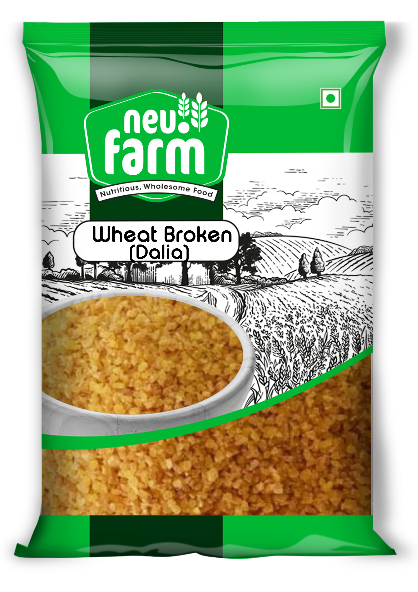 neu.Farm Wheat Broken / Daliya, 1kg