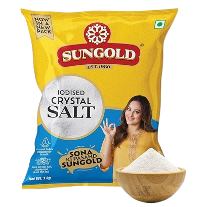 Sungold Safal Table Salt Pouch, 1kg