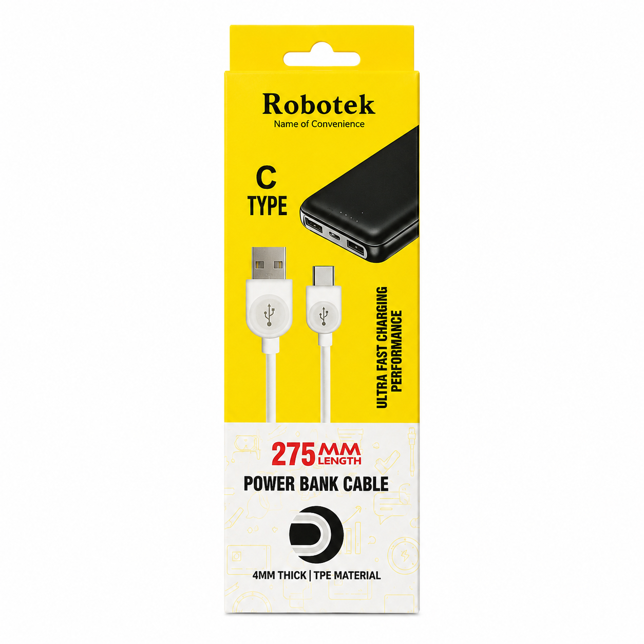 Robotek | Type-C | Power Bank Cable (275mm)