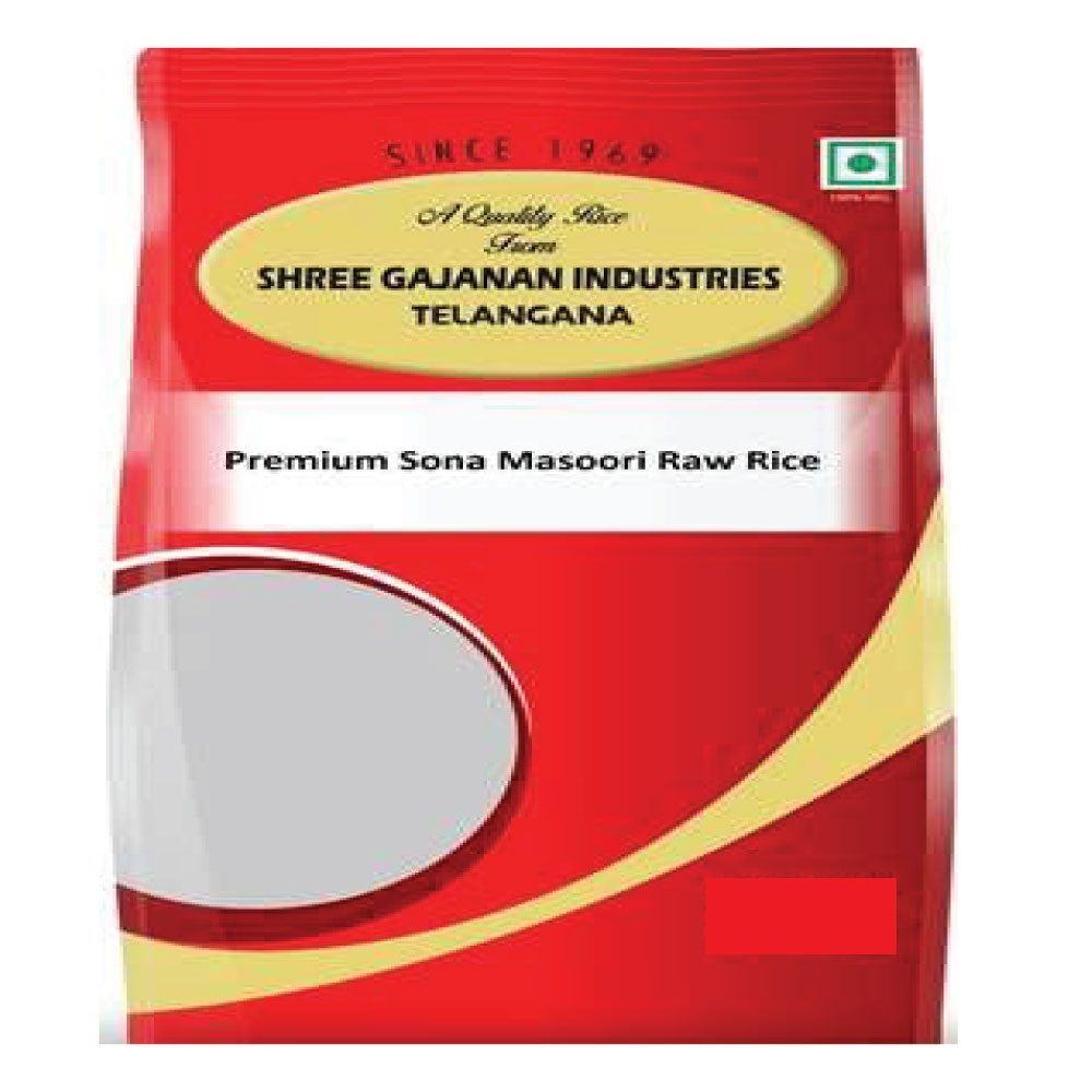 Gajanan Premium Sona Masoori Raw Rice, 10kg