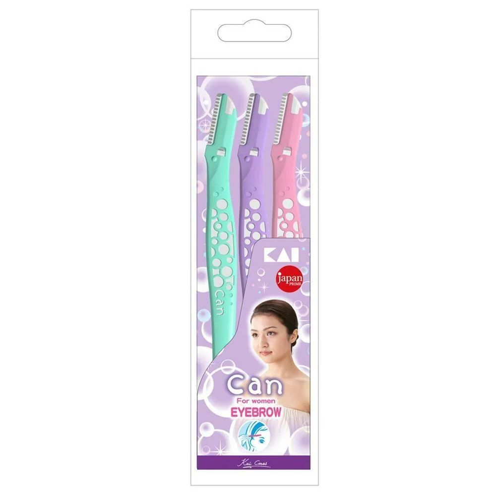 Kai Can Eyebrow Razor - Assorted, 3pcs (000IN1507)