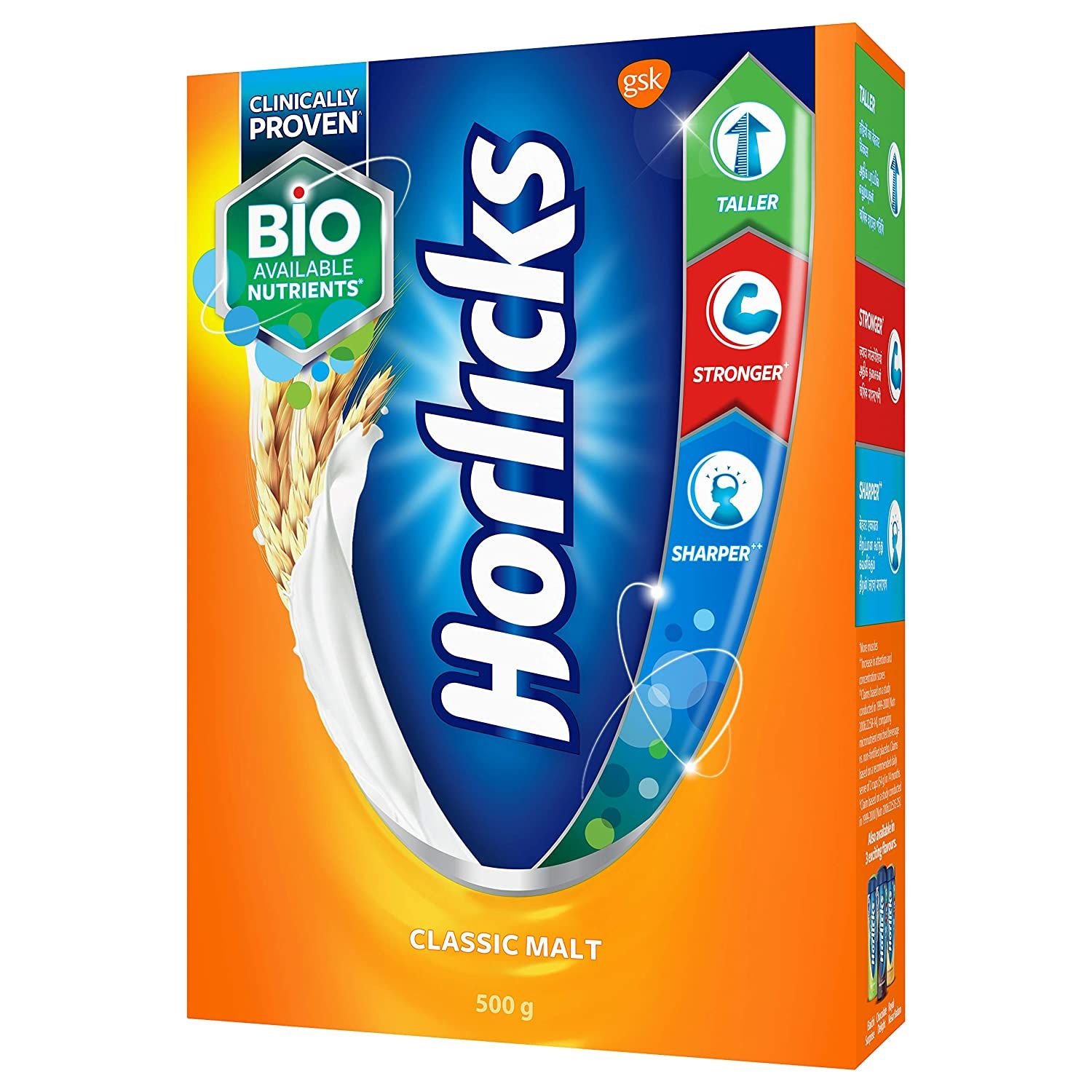 Horlicks Health Drink Refill Pack - Classic Malt, 500g