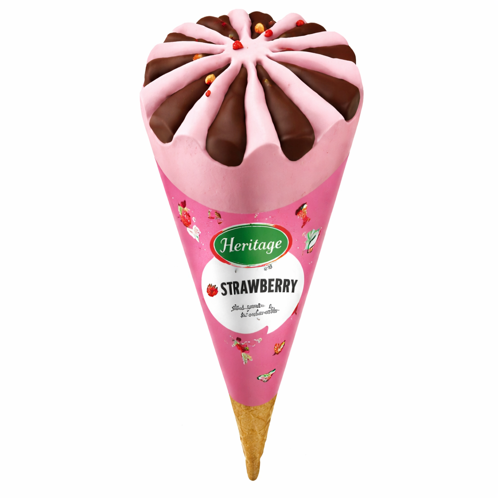 Heritage Alpenvie Cone Ice Cream - Strawberry, 35ml