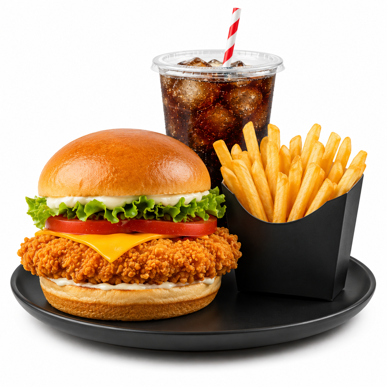 Burger Combo (Burger, Fries, Soft Drink)
