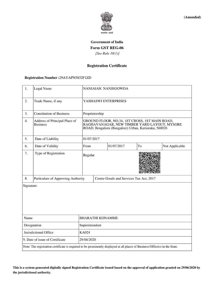 YASHASWI ENTERPRISES