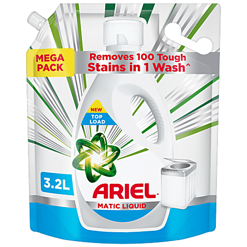 Ariel Matic Liquid Detergent Refill Pouch - Top Load, 3.2L