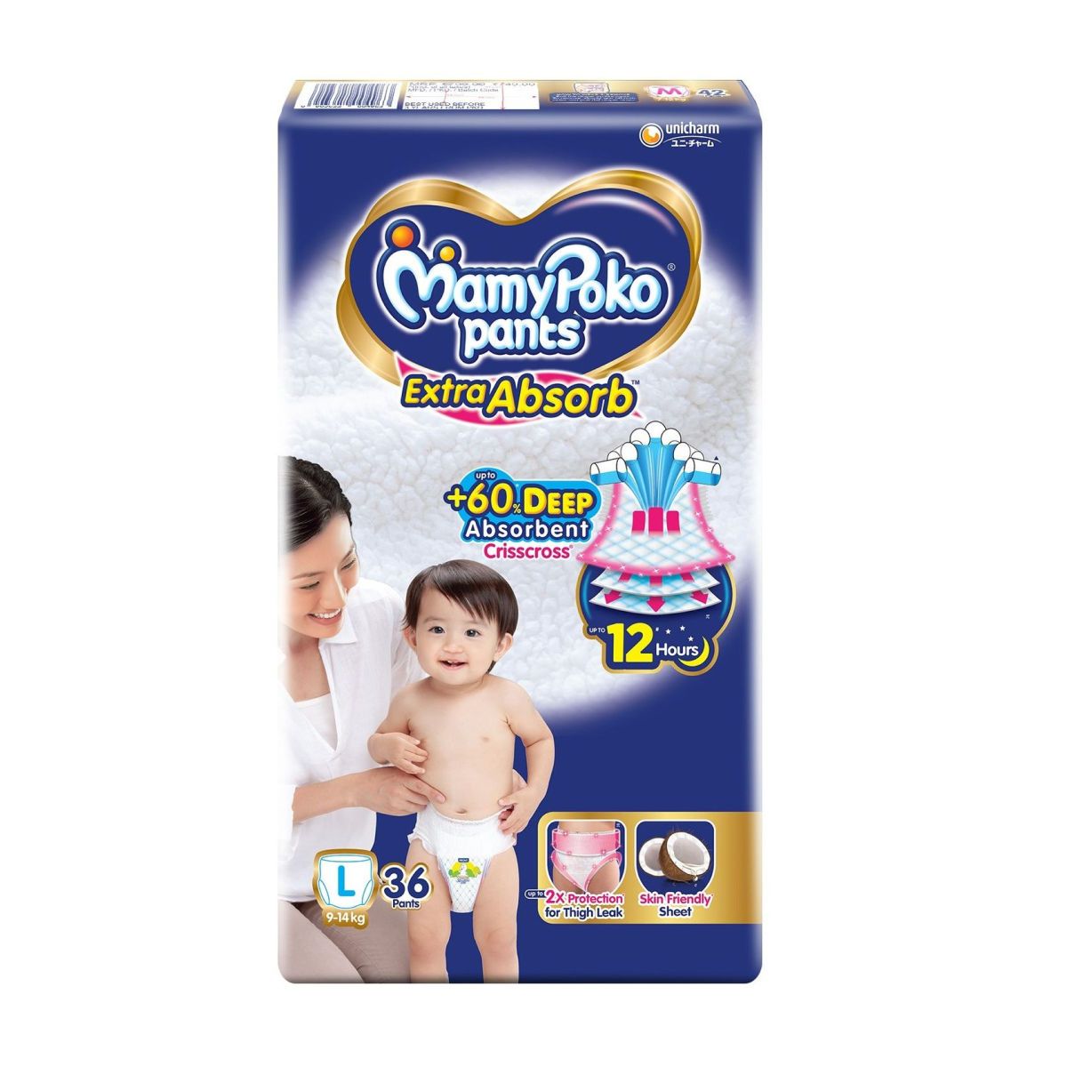 MamyPoko Extra Absorb Diaper Pants - L, 36pc