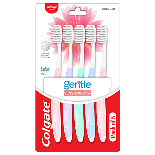 Colgate Gentle Sensitive Bristles Toothbrush - Ultra Soft, 5pc