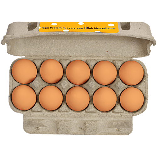 Eggoz Nutrition Protein Rich Farm Fresh Eggs - Brown, 10pc