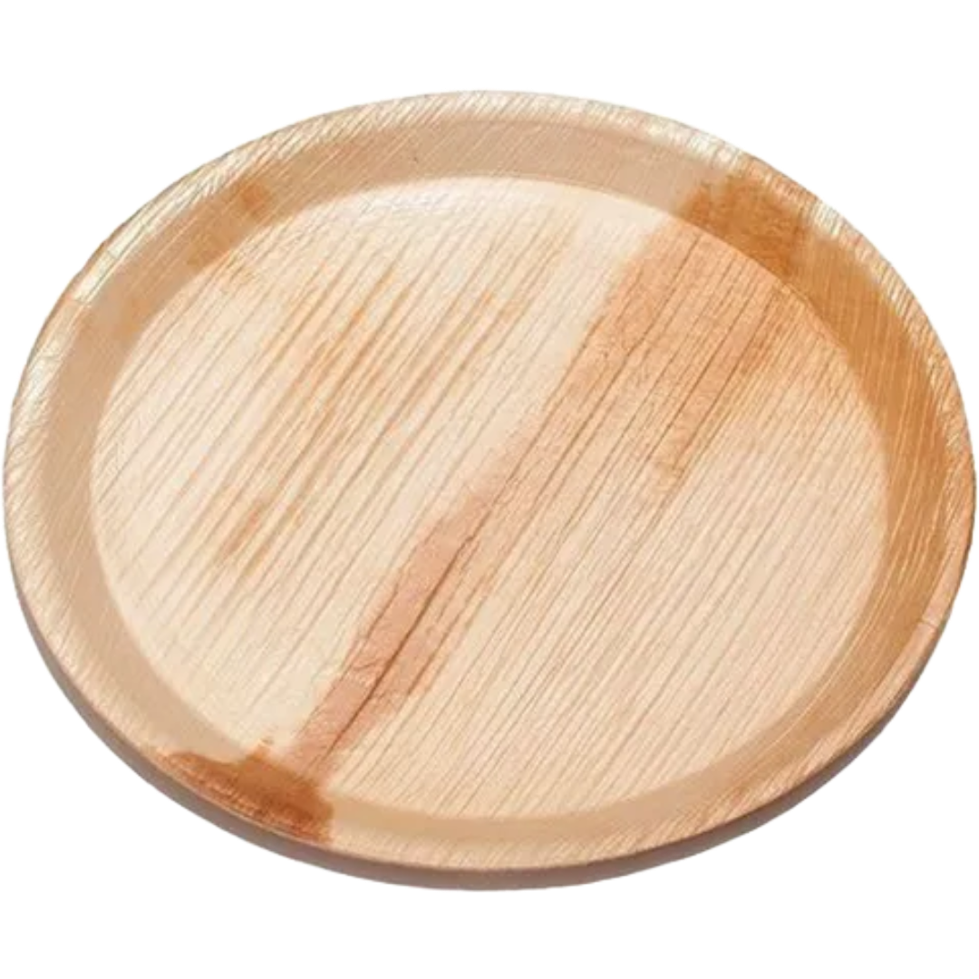 Raju Areca Disposable Plates - Round, 10pcs (10 Inch)