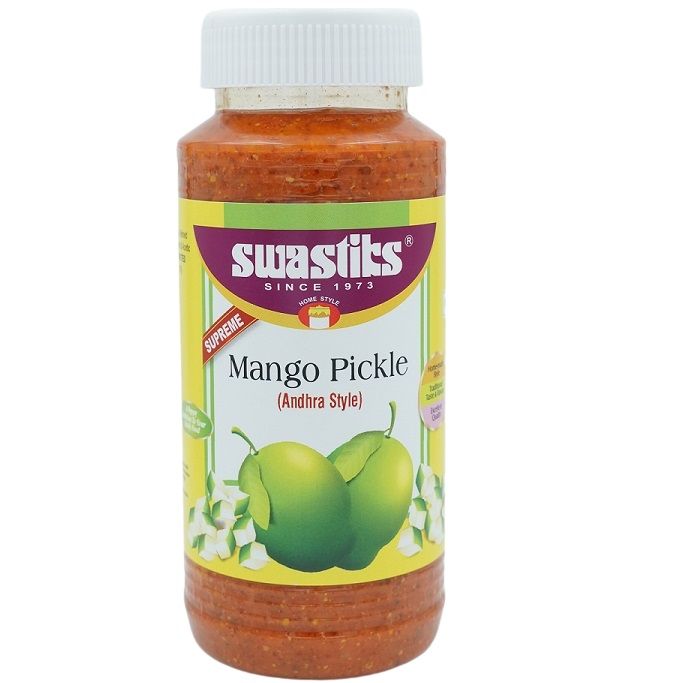 Swastiks Mango Pickle PET Bottle - Andhra Style, 500g