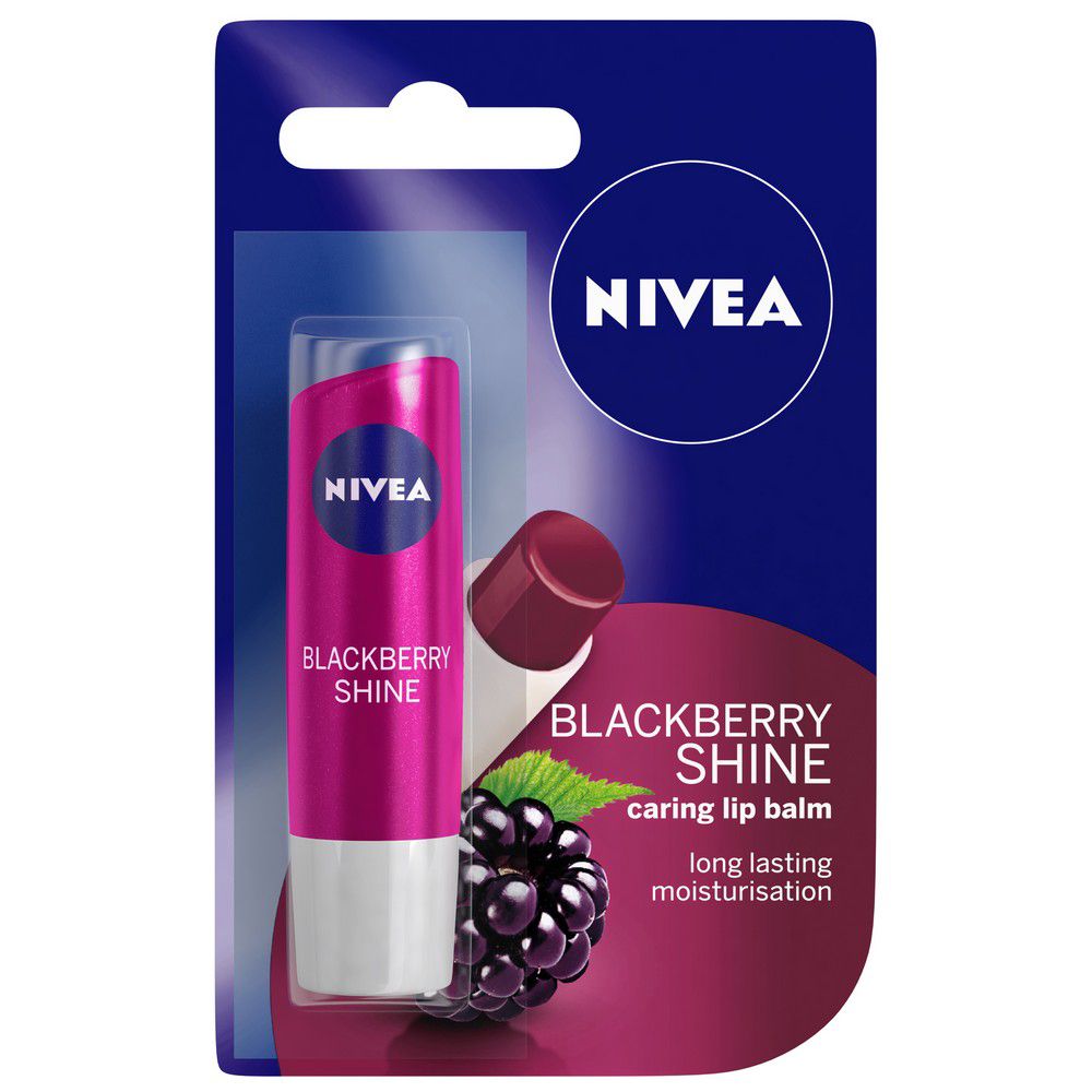 Nivea Lip Care - Fruity Shine Blackberry, 4.8g