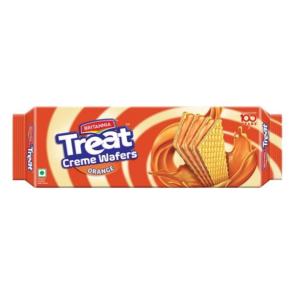 Britannia Treat Creme Wafer - Orange, 75g