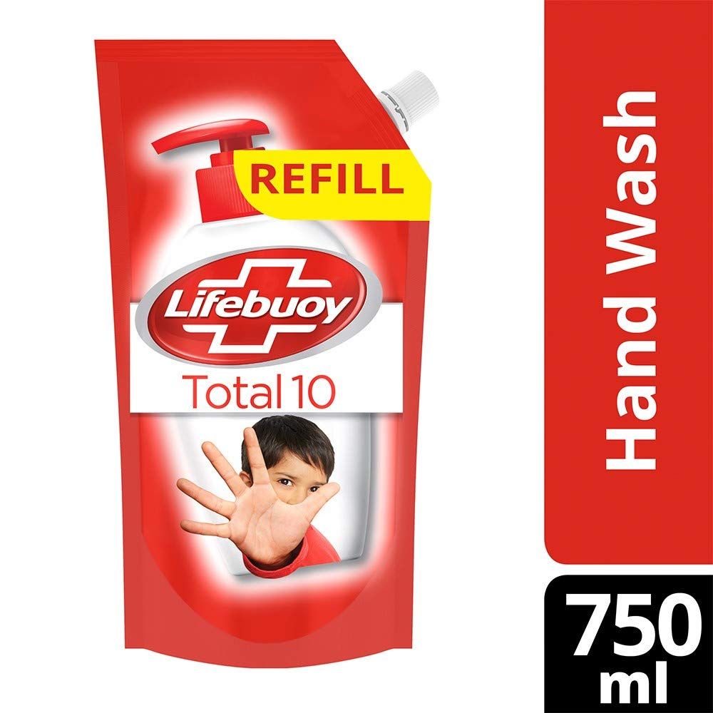 LIfebuoy Active Silver Formula Handwash Pouch - Total 10, 750ml