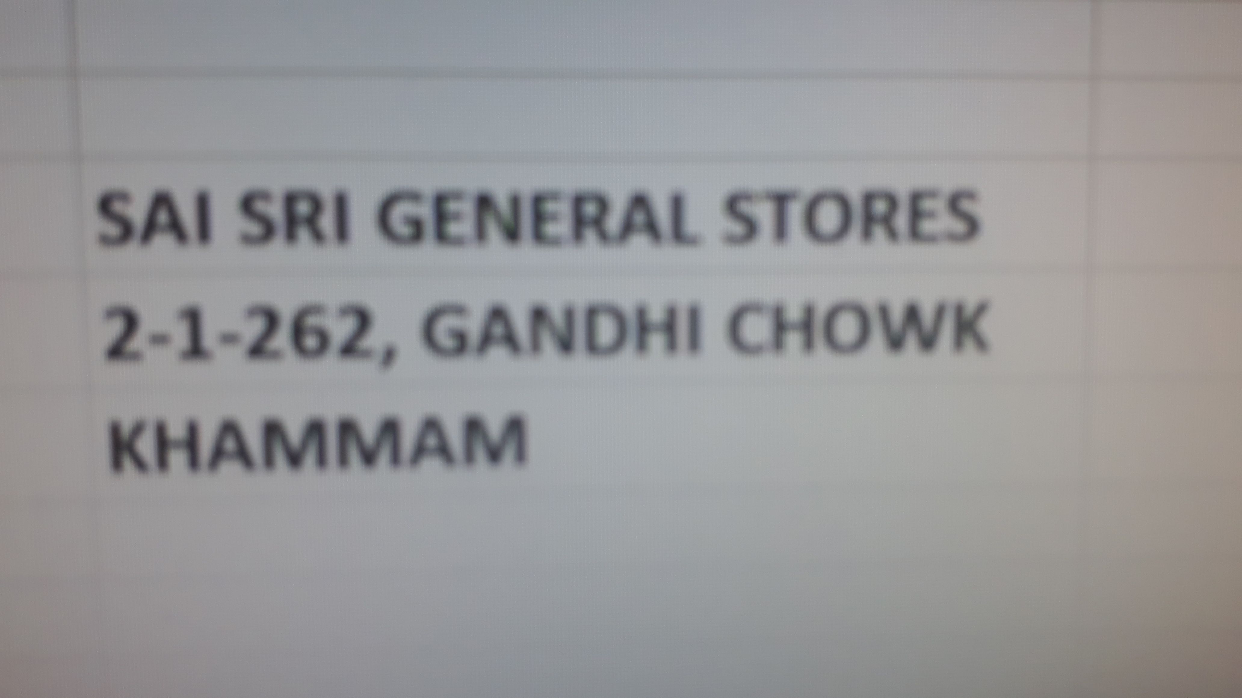 Sri sai  general stores