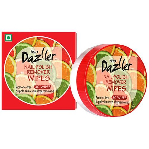 Eyetex Dazzler Nail Polish Remover, 30 Wipes