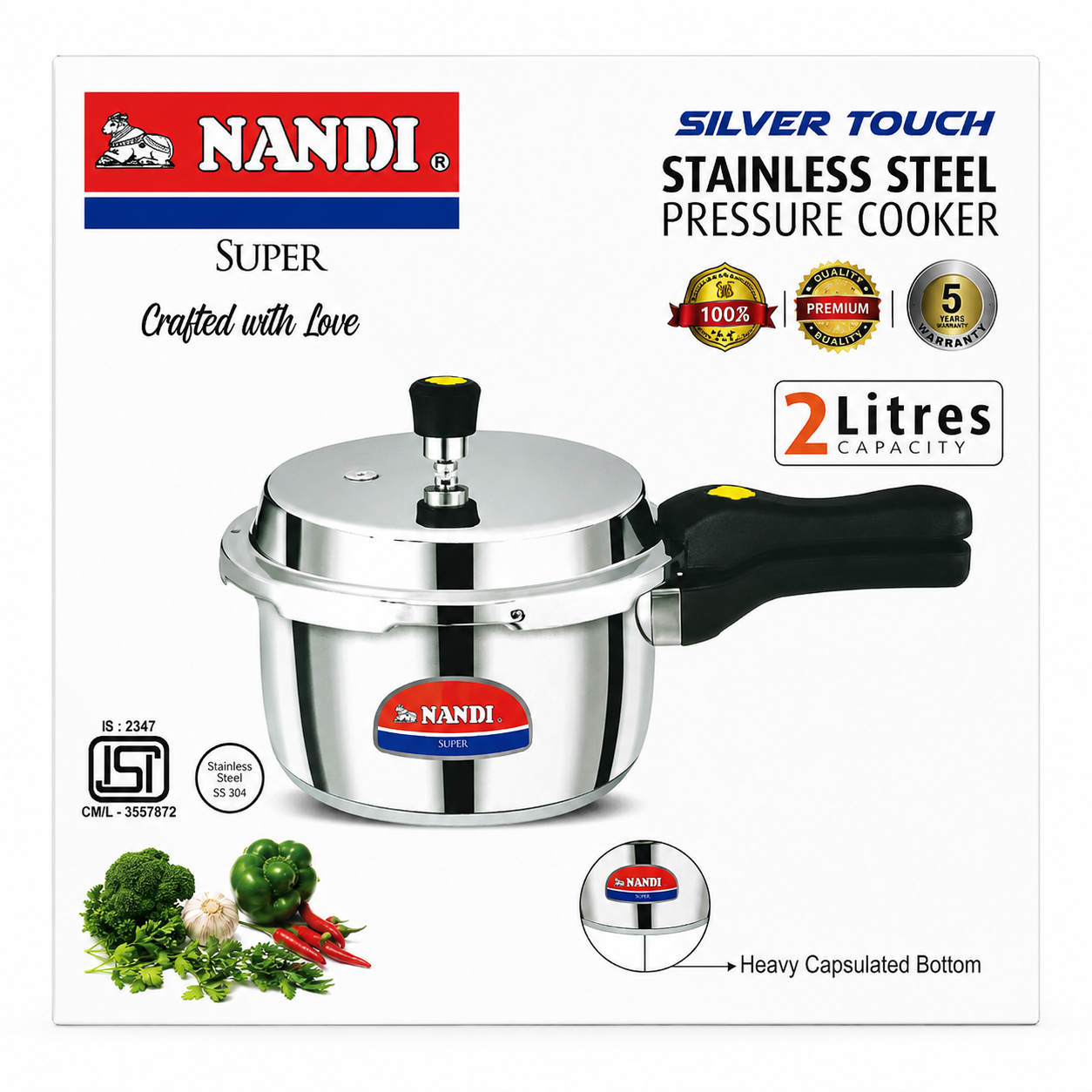 Prestige | Deluxe Alpha Svachh | Pressure Cooker Stainless Steel (10L)