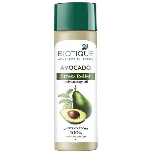 Biotique Stress Relief Body Massage OIl - Avocado, 200ml