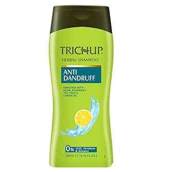 Trichup Anti Dandruff Herbal Shampoo - Neem, Rosemary, Tea Tree & Lemon Oil, 200ml