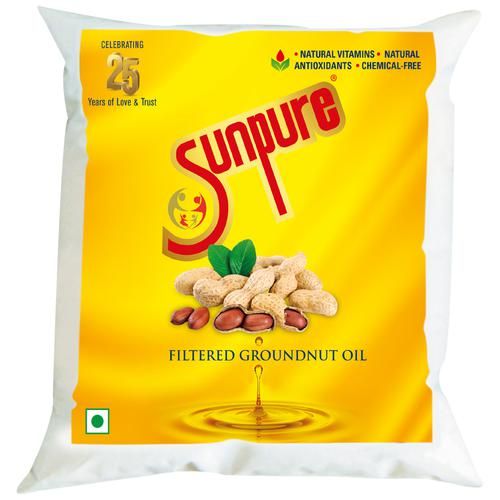Sunpure Groundnut Oil Pouch, 500ml